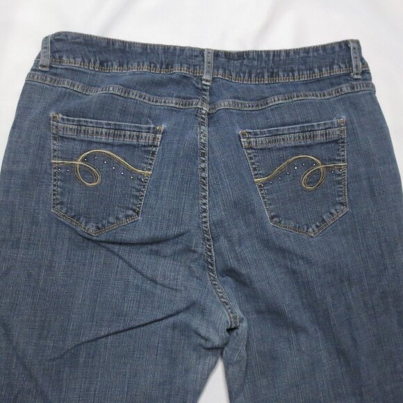 RIDERS by LEE womens JEANS blue EMBROIDERED western DENIM SIZE 38X28 - Picture 8 of 9